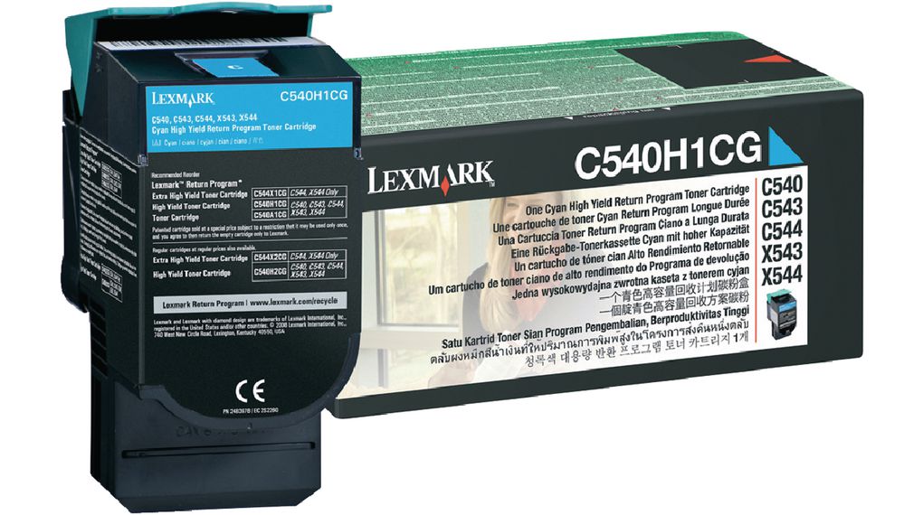 Lexmark C540H1KG Black Laser Toner Cartridge (Genuine)