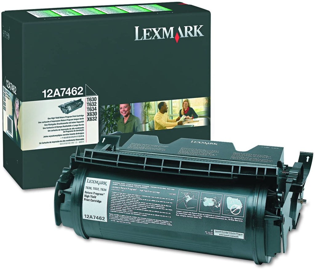 Lexmark 12A7462 Black High Yield Laser Toner Cartridge (Genuine)