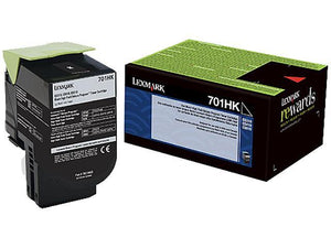 Lexmark 70C1HK0 Black High Yield Laser Toner Cartridge (701HK) (Genuine)