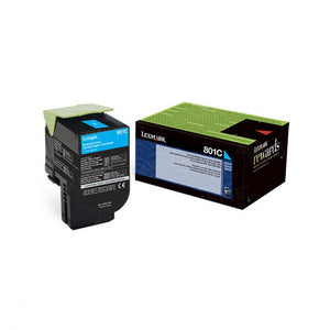 Lexmark 80C10K0 Black Laser Toner Cartridge (801K) (Genuine)