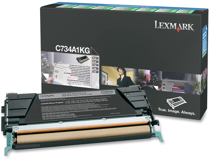 Lexmark C734A1KG Black Laser Toner Cartridge (Genuine)