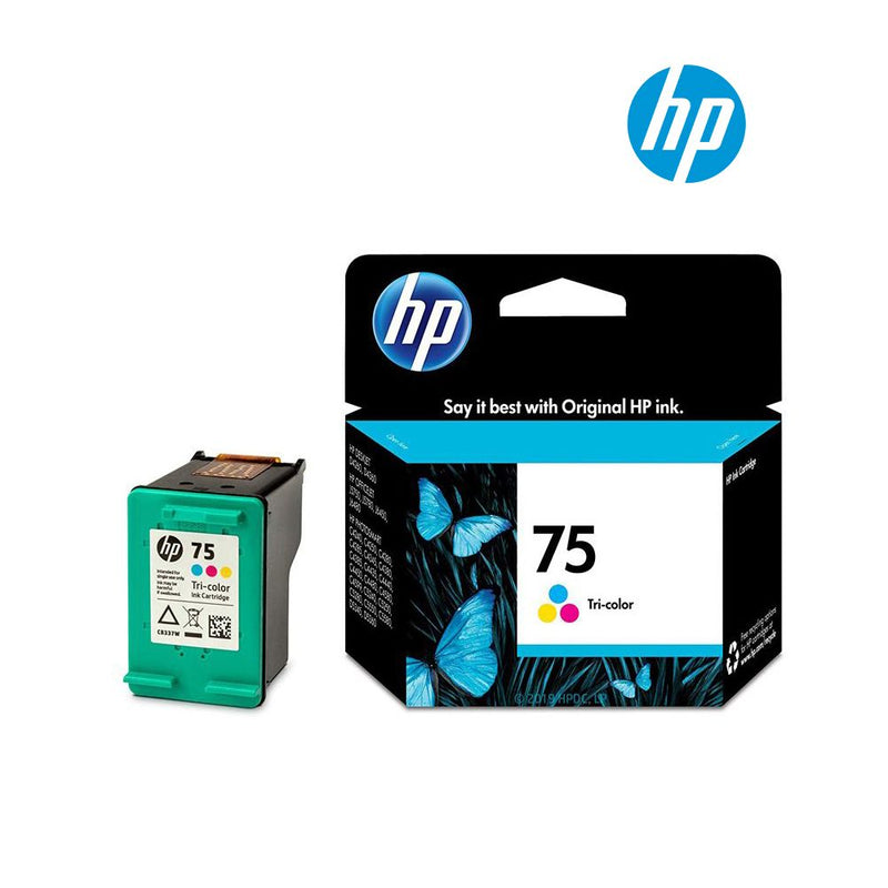 Hewlett Packard 75 Color Inkjet Cartridge (CB337WN) (Genuine)