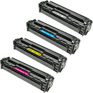 Value Set of 4 Hewlett Packard CB540A Toners: Black / Cyan / Magenta / Yellow (Compatible Toner Cartridges)