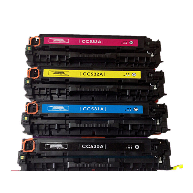 Value Set of 4 Hewlett Packard CC530A Toners: Black / Cyan / Magenta / Yellow (Compatible Toner Cartridges)