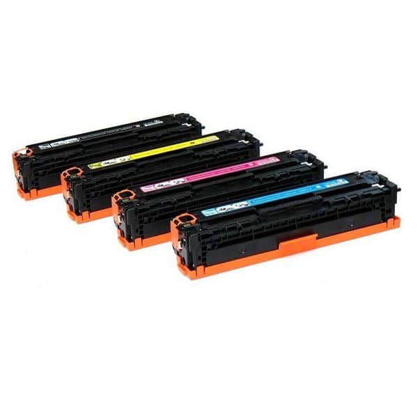 tonerpink Value Set of 4 Hewlett Packard CE310A Toners: Black / Cyan / Magenta / Yellow (Compatible Toner Cartridges)