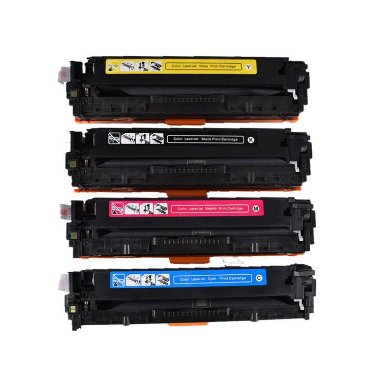 Value Set of 4 Hewlett Packard CE320A Toners: Black / Cyan / Magenta / Yellow (Compatible Toner Cartridges)