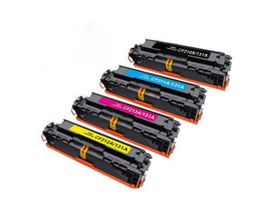 Value Set of 4 Hewlett Packard CF210X Toners: Black / Cyan / Magenta / Yellow (Compatible Toner Cartridges)