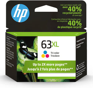 Hewlett Packard 63XL Tricolor High Yield Inkjet Cartridge (F6U63AN) (Genuine)