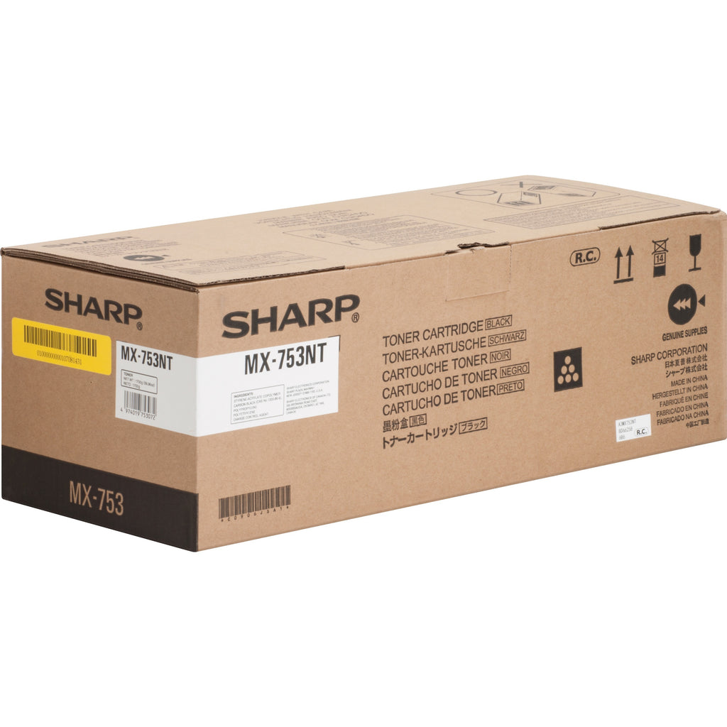 Sharp MX-753NT Black Laser Toner Cartridge (Genuine)