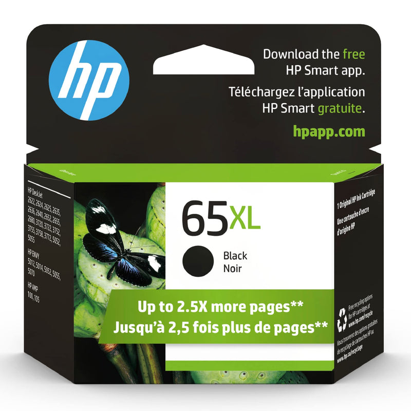 Hewlett Packard 65XL Black High Yield Inkjet Cartridge (N9K04AN) (Genuine)