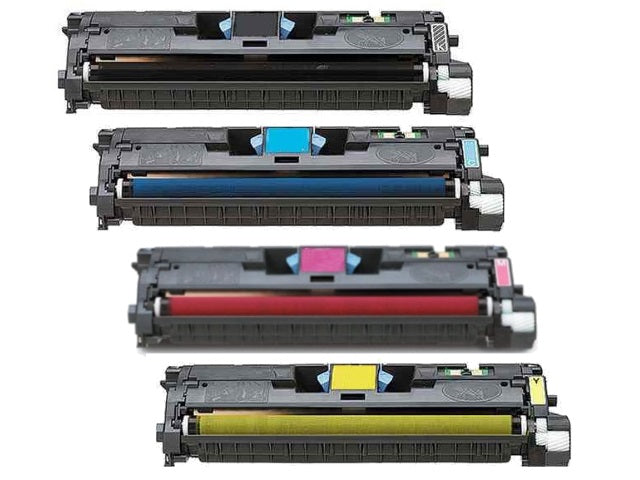 Value Set of 4 Hewlett Packard Q3960A Toners: Black / Cyan / Magenta / Yellow (Compatible Toner Cartridges)