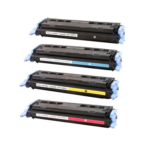 Value Set of 4 Hewlett Packard Q6000A Toners: Black / Cyan / Magenta / Yellow (Compatible Toner Cartridges)