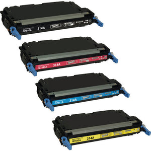Value Set of 4 Hewlett Packard Q7560A Toners: Black / Cyan / Magenta / Yellow (Compatible Toner Cartridges)