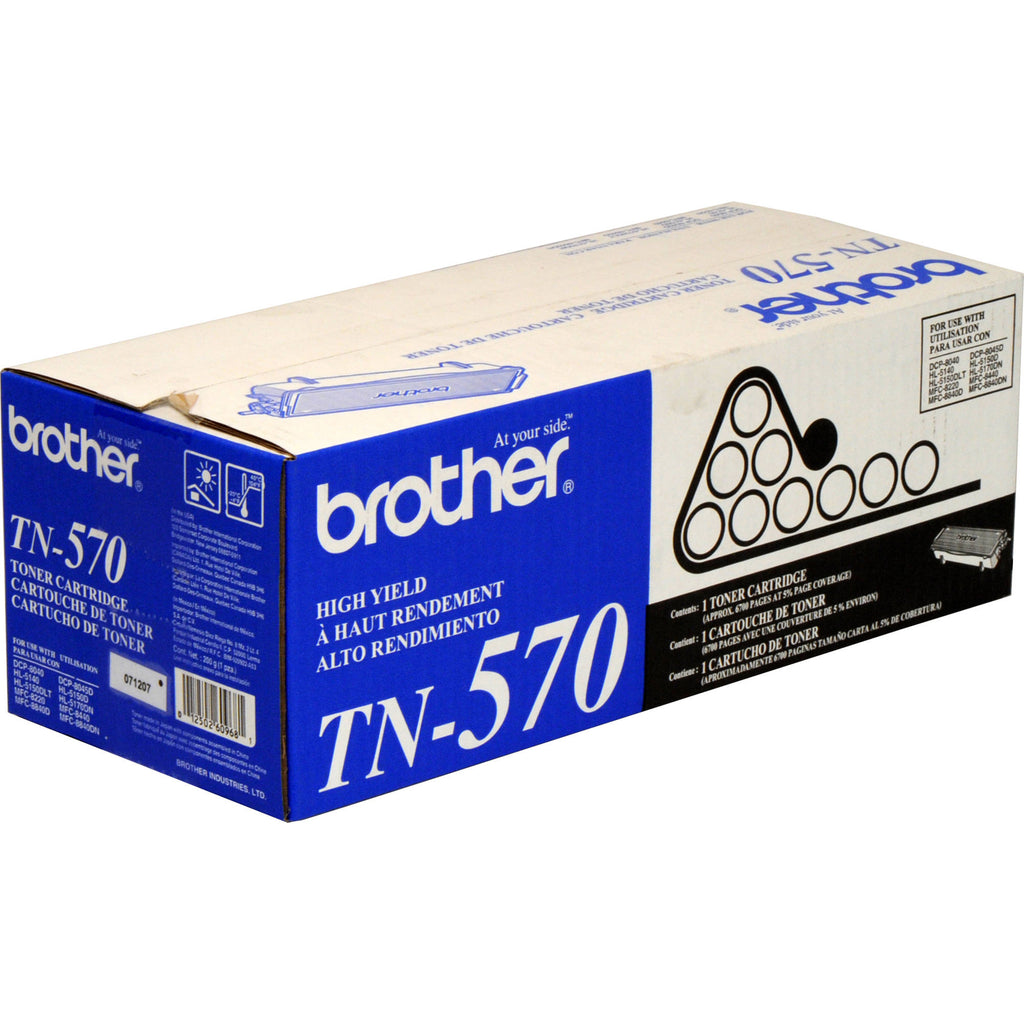 Brother TN570 High Yield Black Laser Toner Cartridge (Genuine)