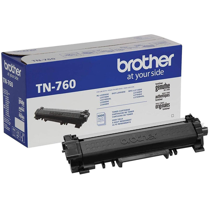 Brother TN760 High Yield Black Laser Toner Cartridge (Genuine)